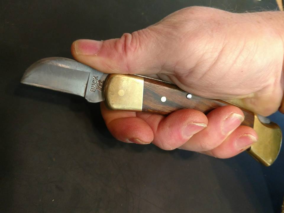 Whittling Knife made from a Buck 110